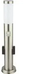 RGB LED Stehlampe, Bewegungsmelder, Steckdosen, Fernbedienung - Grau
