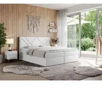 MKS MEBLE Boxspringbett 140x200 mit Matratze H3 und Bettkasten, Doppelbett Bett...