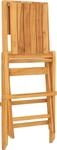 vidaXL Klappst&uuml;hle, 6 St&uuml;ck, 47 x 62 x 90 cm, Massivholz Teak