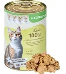 6 x 400 g Lecker.Pet&reg; Leo's 100 % H&uuml;hnermuskelfleisch Katzenfutter Nassfutter
