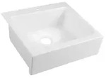 Sapho ARYA Keramiksp&uuml;le mit Armaturloch 66x62cm, Wei&szlig; - Wei&szlig;
