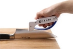 HENDI Messerschleifger&auml;t 140 mm Kunststoff mit Fingerschutz - Wei&szlig;