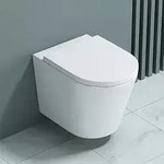 doporro H&auml;nge-WC Wei&szlig; Wand-WC Toilette mit Soft-Close Sp&uuml;lrandloses aus...