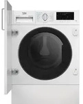 Beko B5DBT69547W, Frontlader, Integriert, Wei&szlig;, Links, Schwarz, Transparent,