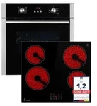 Autarkes Herdset: 60cm Einbaubackofen BO8805SS + 59cm Glaskeramik-Kochfeld...