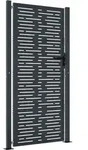 vidaXL Gartentor Anthrazit 100x200 cm Stahl Quadratisches Design - Grau