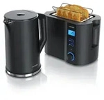 Arendo Fr&uuml;hst&uuml;cks-Set, Wasserkocher ELEGANT 1,5 l 2000 W mit Temperaturwahl...