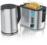 Arendo Fr&uuml;hst&uuml;cks-Set Edelstahl, Wasserkocher Toaster Set, Wasserkocher mit