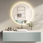 HOKO LED Lichspiegel rund 60cm mit Licht Wechsel Warmwei&szlig;-Kaltwei&szlig;-Neutral.