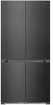 Heinner HSBS-HM505MDSINFDXE++, Freistehend, Amerikanische T&uuml;r, Anthrazit, Edelstahl,