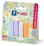 FIMO soft Materialpackung "Pastell und Botanical", 4 Farben Spring Promo 2 -...