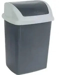 MAUL Abfalleimer MAULswing 24 l Kunststoff 27 x 33 x 59 cm dunkelgrau - Grau/Wei&szlig;