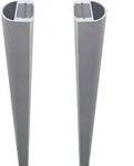 T&J RUDE - Serie Systemglas Universalleisten Silber - Silber/Grau