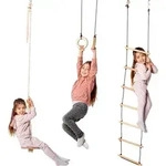 Kinder Spielset &ndash; Indoor Kletterger&uuml;st und Outdoor Jungle Gym f&uuml;r Jungen und