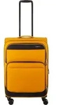 Franky Koffer Gr. M Reisegep&auml;ck T27-B Spinner 65er mit Dehnfalte darkyellow/black -