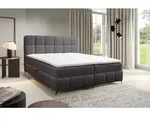 Boxspringbett Bett Schlafzimmerbett SOPHIE 200x200cm Stoff Rolf Anthrazit - Grau