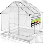 JUSKYS&reg; Gew&auml;chshaus 3,6 m2, inkl. Fundament, Aluminiumgestell, UV-best&auml;ndig,