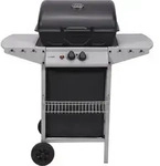Gasgrill 5,5kW, 2 Brenner, Stahl 97,3 &times; 53 &times;102 cm - Silber/Schwarz