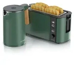 Arendo Fr&uuml;hst&uuml;cks-Set Edelstahl, Wasserkocher mit Temperatureinstellung 1,5l, 4