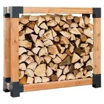 Westmann L&auml;rchenholz Kaminholzregal Michel 2 Au&szlig;enbereich Natur 138x40x120 cm -