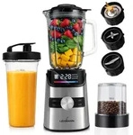 LEHMANN Standmixer 3-in-1 - Glasbeh&auml;lter 1,7 L, To-Go-Trinkflasche 0,6 L, Mahlwerk