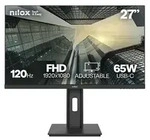 Monitor Nilox NXM27REG12065 27" FullHD 120Hz IPS USB-C Ajuste de altura