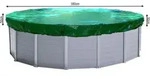 Poolabdeckung Rund f&uuml;r 550-600 cm Pools | Planenma&szlig; &Oslash; 680 cm | Gr&uuml;n |...