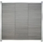 Zaun Hauptelement H&ouml;rvig BPC-Stecksystem Rahmen silber 180 x 180 cm...