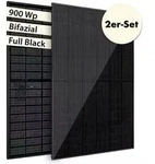 VALE leistungsstarkes Solarmodul Set, 2 x bifaziale Solarpanele, 900 Wp - Solaranlage