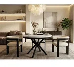 Runder Ausziehbarer Esstisch - Loft Style Tisch mit Metallbeinen - 90 bis 170...