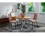 Runder Ausziehbarer Esstisch f&uuml;r 6-10 Personen - Loft Style Tisch mit Wei&szlig;en