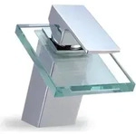 Wasserfall Glas Armatur Waschbecken Bad Chrom | Wasserhahn Waschtisch 