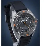 Timberland Herrenuhr 44mm, Quarz, Silikonband, graues Zifferblatt - Grau