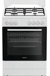 Indesit I6G3PMW, Freistehender Herd, Wei&szlig;, Drehregler, Wei&szlig;, Vorderseite,