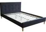 Homestyle4u Polsterbett 140x200 cm Bett Doppelbett mit Lattenrost Kopfteil...