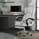 ML-Design B&uuml;rostuhl ergonomisch Hellgrau, Gaming Stuhl mit hoher R&uuml;ckenlehne,
