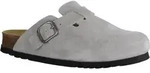 Scholl Fae Damenpantolette, Leder, Hellgrau, Leder-Korkfu&szlig;bett - Damenschuhe