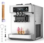VEVOR Kommerzielle Softeismaschine 20-28 L/h, Speiseeisbereiter 2200 W,...