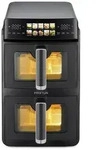 PRIXTON Vertikale Hei&szlig;luftfritteuse 10L mit Doppelk&ouml;rben 5L + 5L, 2600 W,