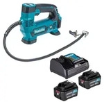 Makita MP 100 DSM Akku Kompressor 12 V max. 8,3 bar + 2x Akku 4,0 Ah + Ladeger&auml;t
