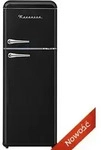 K&uuml;hl- und Gefrierkombination Retro Ravanson LKK-210RB - Schwarz