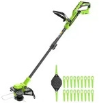 Greenworks 24V Akku-Rasentrimmer 30 cm Schnittbreite, 90&deg; dreh- & neigbarer