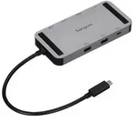 Targus DOCK429GL, Kabelgebunden, USB4, 140 W, 10,100,1000 Mbit/s, Silber, 20 Gbit/s -