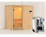 Karibu Sauna Innensauna Saja Eckeinstieg Ofen 3,6 kW -Ofen externe Strg. easy