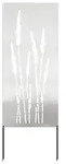 vidaXL Garten Sichtschutz-Leinwand Floral Silber 50 x 140 cm Edelstahl - Silber
