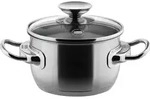 Kochtopf mit Glasdeckel 16, 20 oder 24 cm, Edelstahl, poliert - Injoy&reg; ohne