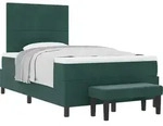 vidaXL Boxspringbett mit Kissen Dunkelgr&uuml;n 190 x 120 cm Samt - Gr&uuml;n