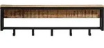 vidaXL Garderobe 87x10x27 cm Raues Massivholz Mango - Braun