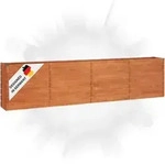 DELUKE&reg; Hochbeet aus Cortenstahl ISAK | unten offen | Pflanzenbeet Gartenbeet...