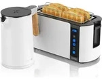 Arendo Fr&uuml;hst&uuml;cks-Set Edelstahl, Wasserkocher mit Temperatureinstellung 1,5l, 4